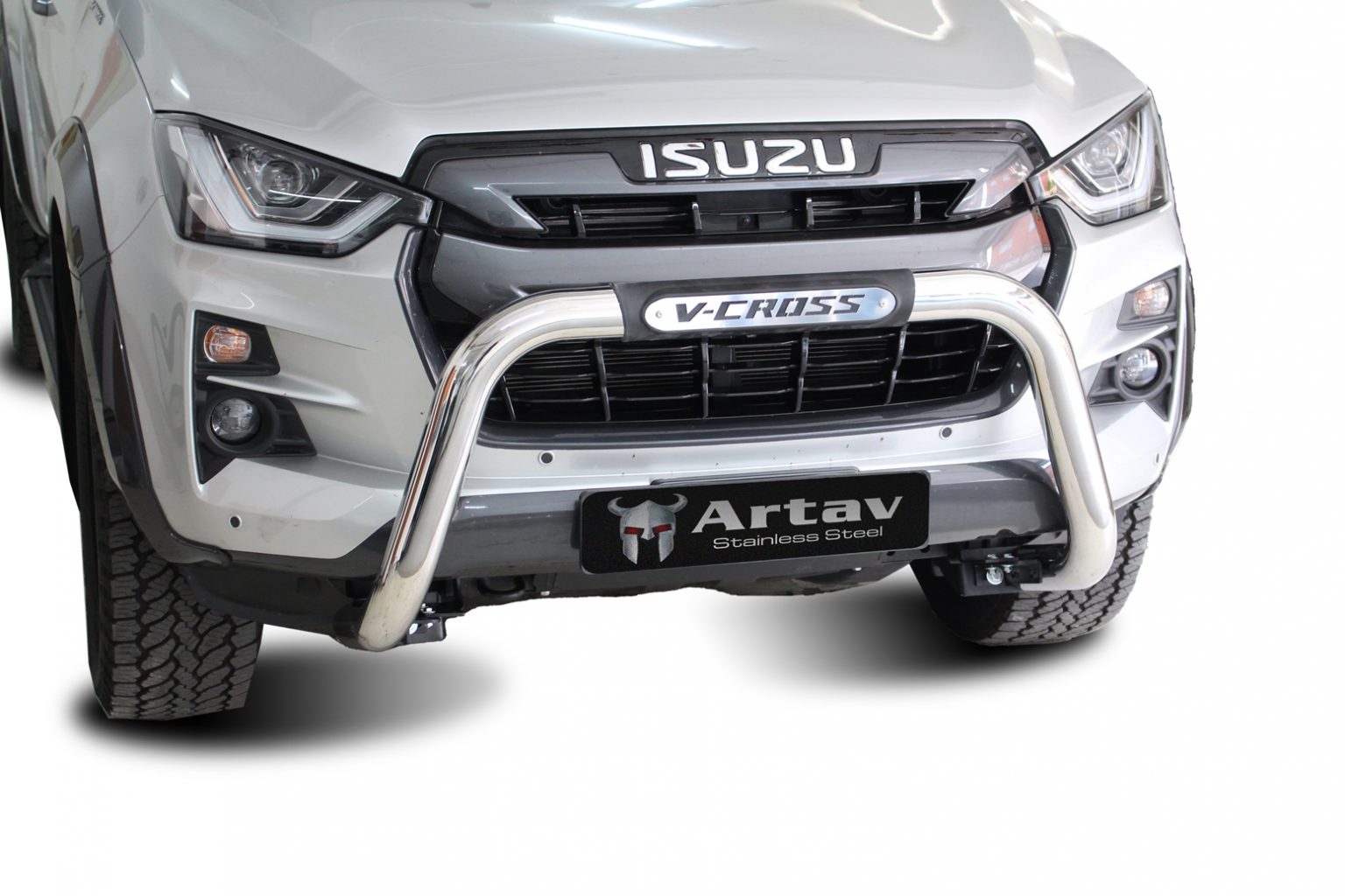 Isuzu Dmax Nudge Bar Gen Vcross Branded Pdc Stainless Steel Artav