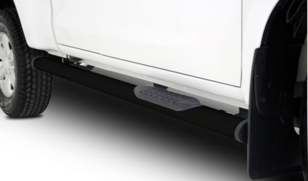 Isuzu Oval Side Steps for Single Cab - Black Stainless Steel Artav BS1600032