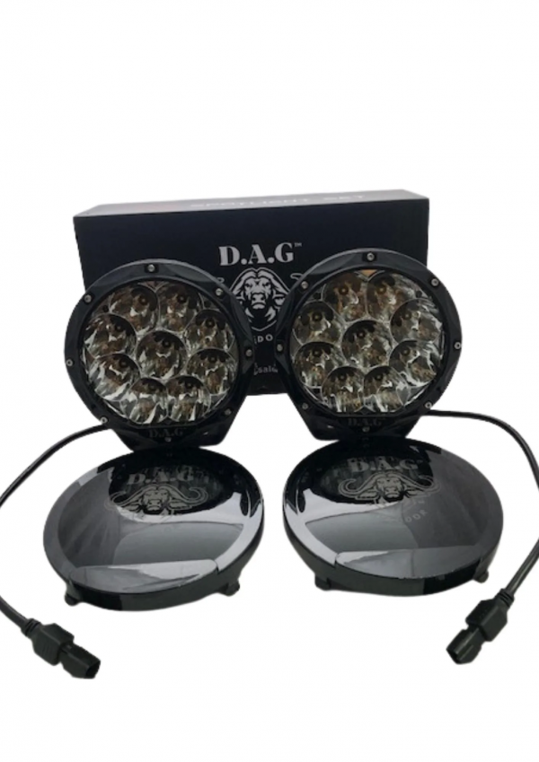 DAG LED Spot light 90watt 7 Inch set with covers and wiring harness - Image 6