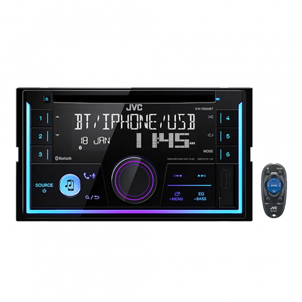 JVC R930BT CD Receiver with Bluetooth Technology and Front USB/AUX Input