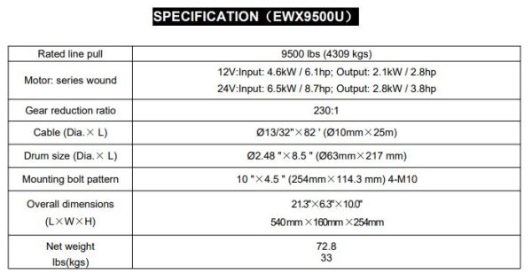 Runva winch 12v with Steel cable Or Synthetic rope 2x remotes and snatch block (9 500LBS = 4 309KG) - Image 2