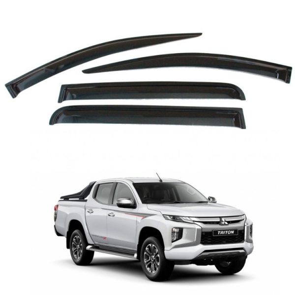 Mitsubishi Triton weather guards gloss black 2019 -