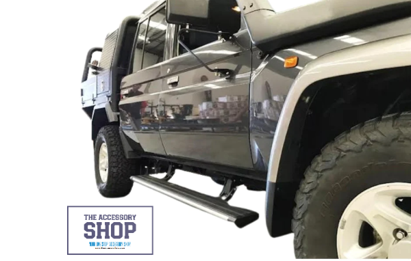 Toyota Landcruiser 79 Series Double cab electric side steps (fits 2024)