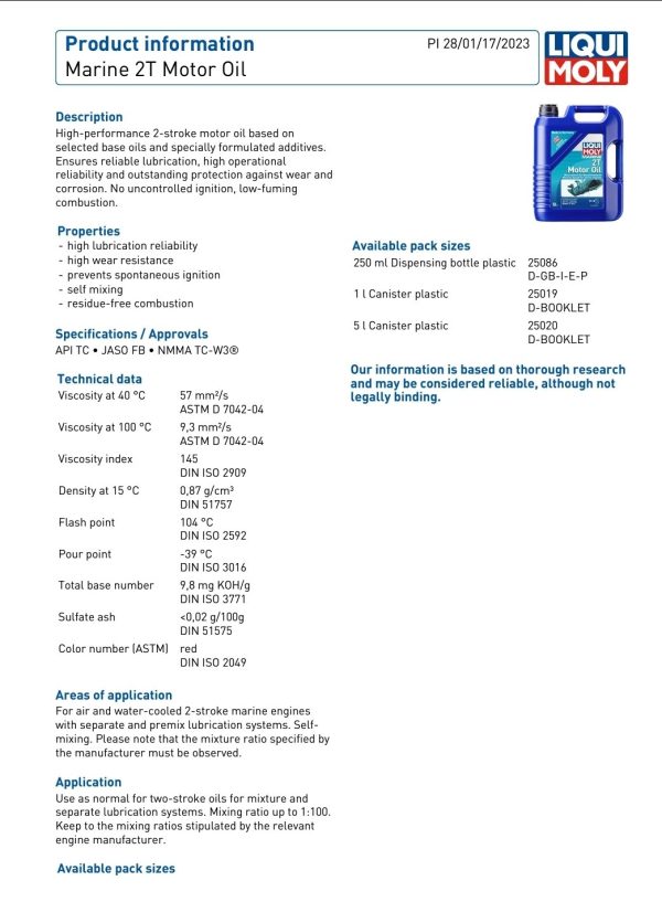 Marine 2 stroke Motor oil TC-W3 - Image 3