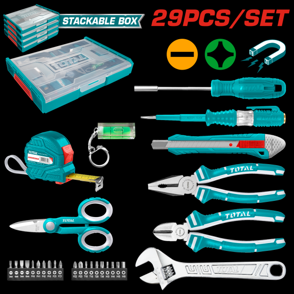 Tool Set 29 Piece Household  Total Tools