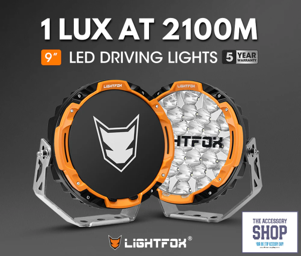 Lightfox Osram 9" LED Spot lights 1Lux at 2100m BLACK FRIDAY