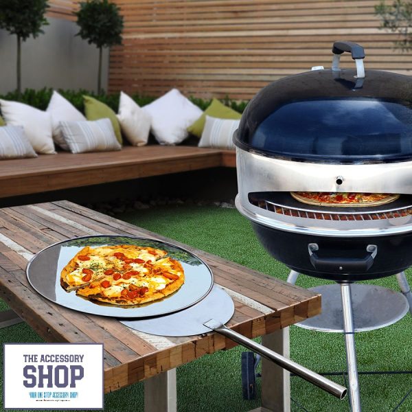 Kettle Braai Pizza Oven, Spade, Plate & Rotisserie (57cm) LKs - Image 3