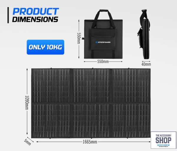 Solar Panel Blanket 300W 12V Folding Atem Power With Charge Controller - Image 2