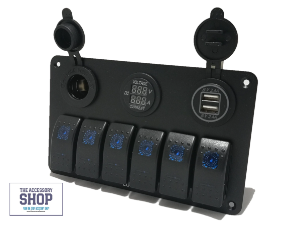 Switch Panel Marine Boat 12v 3 or 6 Gang Panel