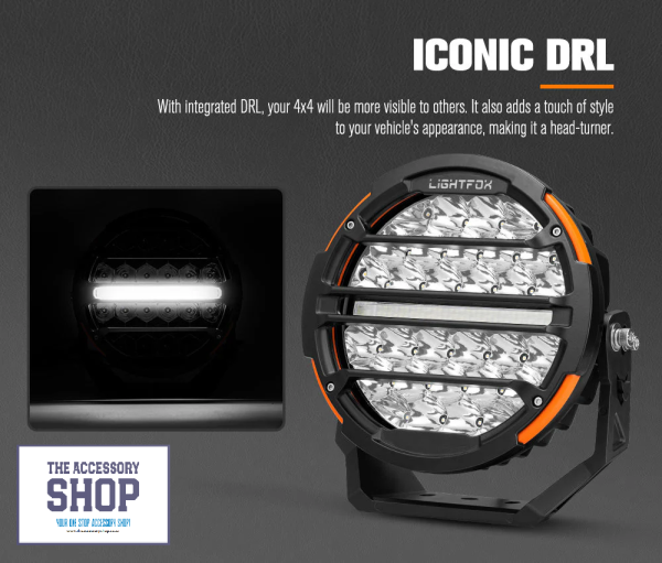 Lightfox Pair 9 inch Osram LED Driving Lights Round Spotlight Spot DRL Headlight - Image 7