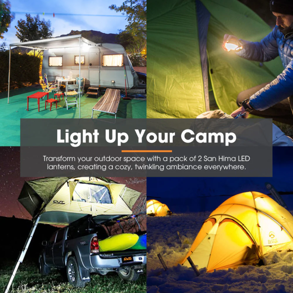 Camp Light  x2 Dual Colour LED Lantern with Inbuilt Lithium Battery- San Hima - Image 4