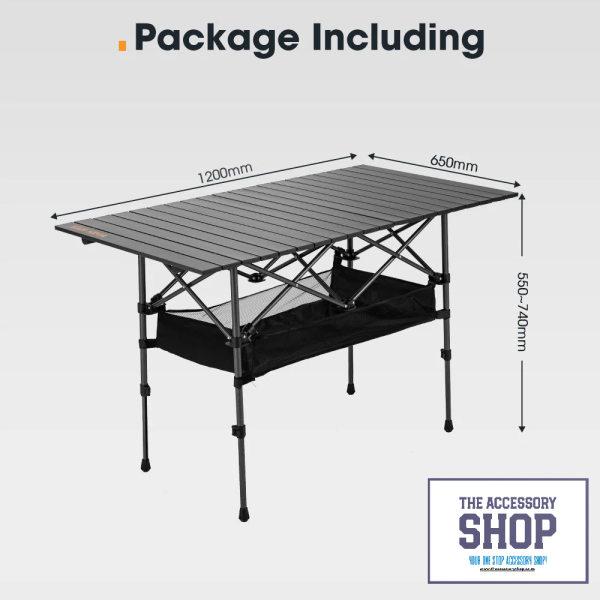 Camping Folding  Table Adjustable Aluminium 1200 x 660 San Hima - Image 3