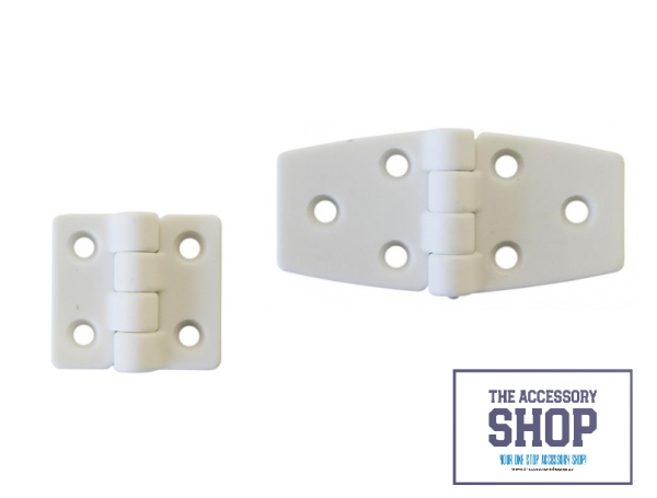 Door hinge white nylon Marine