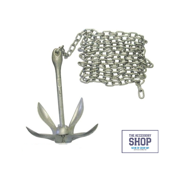 Anchor Kit Heavy Duty Folding 0.7kg, 2.5kg Galvanised